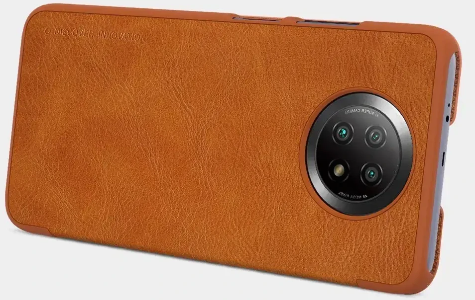Nillkin Qin leather holster Xiaomi Redmi Note 9T 5G dėklas telefonui rudos spalvos