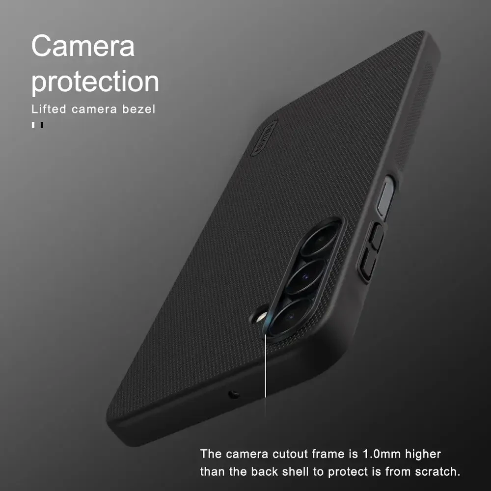 Nillkin Super Frosted nugarėlė Samsung Galaxy A16 4G/5G dėklas telefonui juodos spalvos