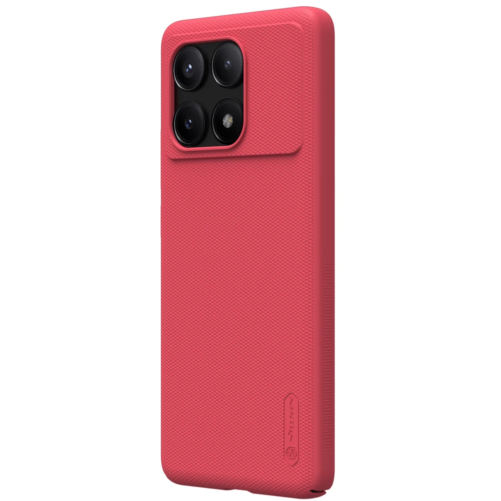 Dėklas Nillkin Super Frosted galinis dangtelis, skirtas Poco X6 Pro 5G Bright Raudona