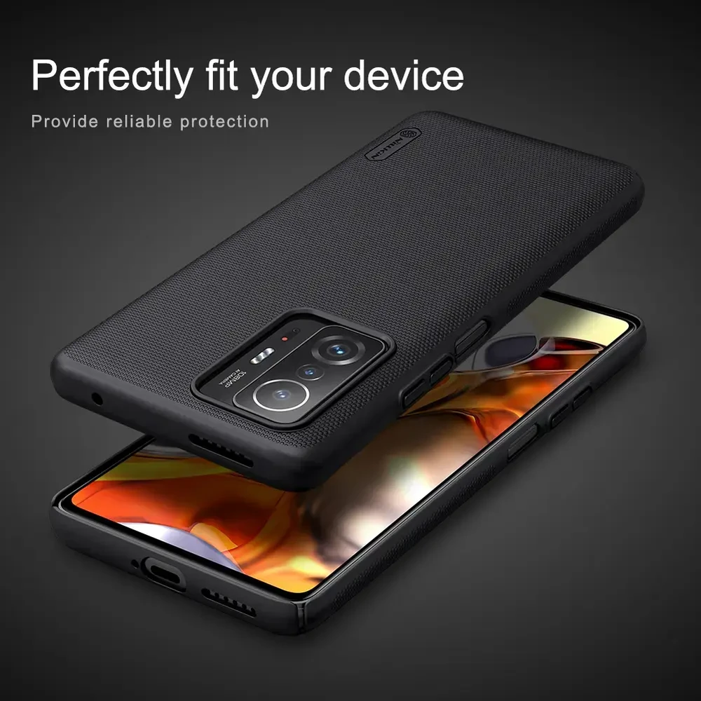Nillkin Super Frosted Shield dėklas, skirtas Xiaomi 11T/11T Pro (juodas)