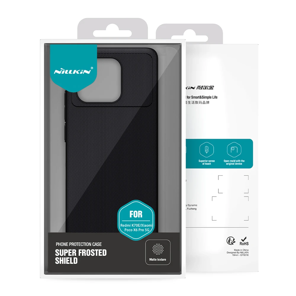 Dėklas Nillkin Super Frosted galinis dangtelis, skirtas Poco X6 Pro 5G Bright Raudona