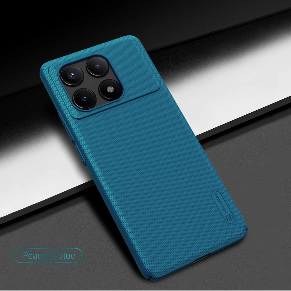 Dėklas Nillkin Super Frosted galinis dangtelis, skirtas Poco X6 Pro 5G Peacock Mėlyna