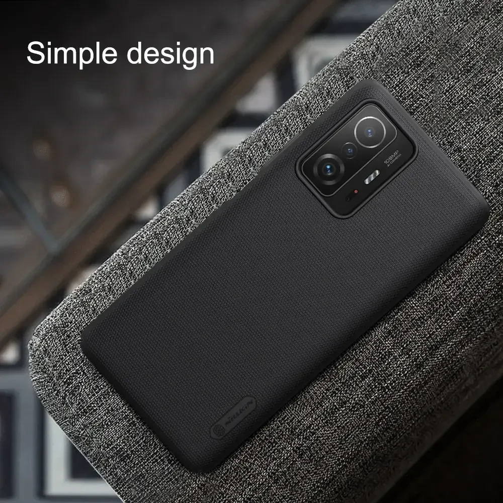 Nillkin Super Frosted Shield dėklas, skirtas Xiaomi 11T/11T Pro (juodas)