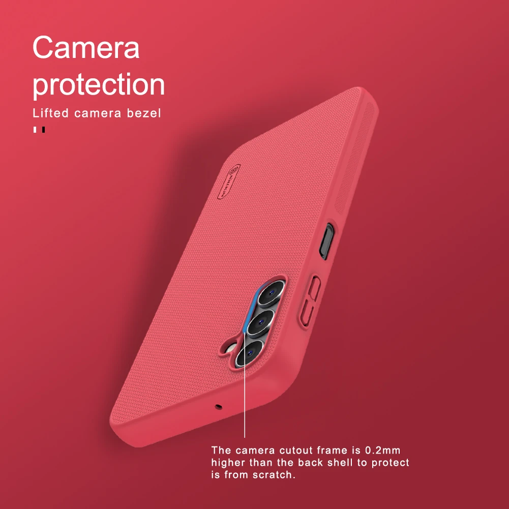 Dėklas Nillkin Super Frosted Shield Samsung A146 A14 5G raudonas