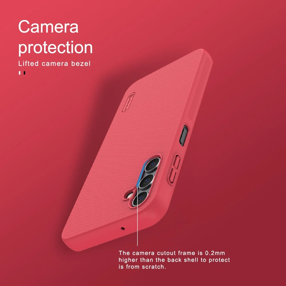Dėklas Nillkin Super Frosted Shield Samsung A145 A14 4G raudonas