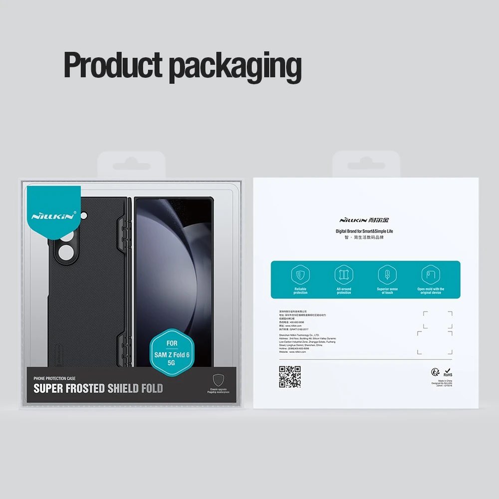 Nillkin Super Frosted FOLD Back Samsung Galaxy Z Fold6 dėklas telefonui juodos spalvos