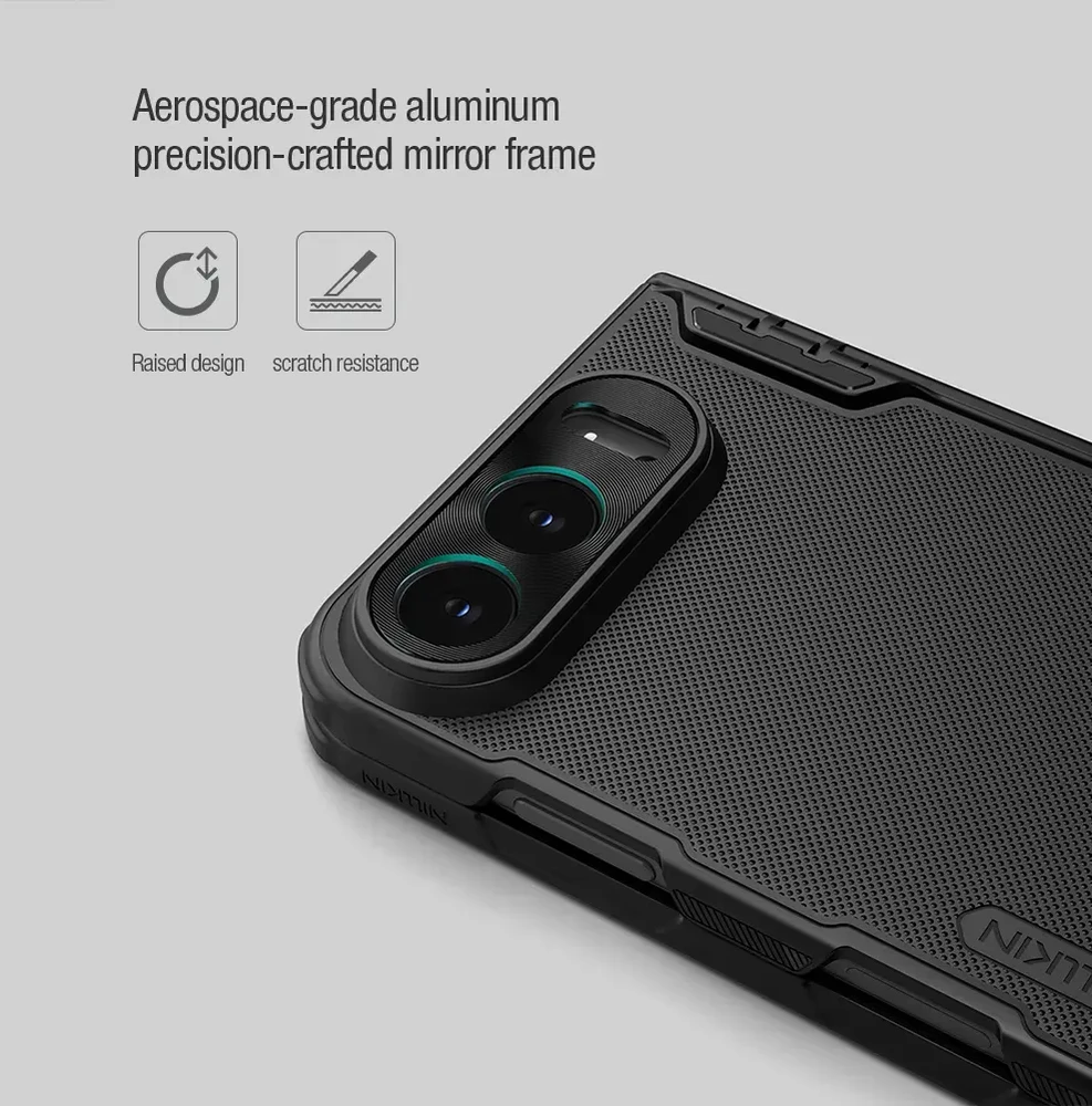 Dėklas Nillkin Super Frosted FOLD Magnetic Back Cover for Apple iPhone Duo Juodas