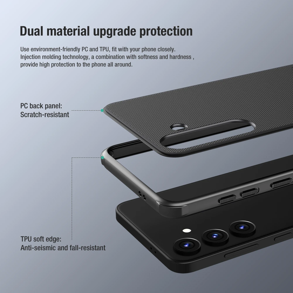 Dėklas Nillkin Super Frosted Shield Pro Samsung S928 S24 Ultra juodas
