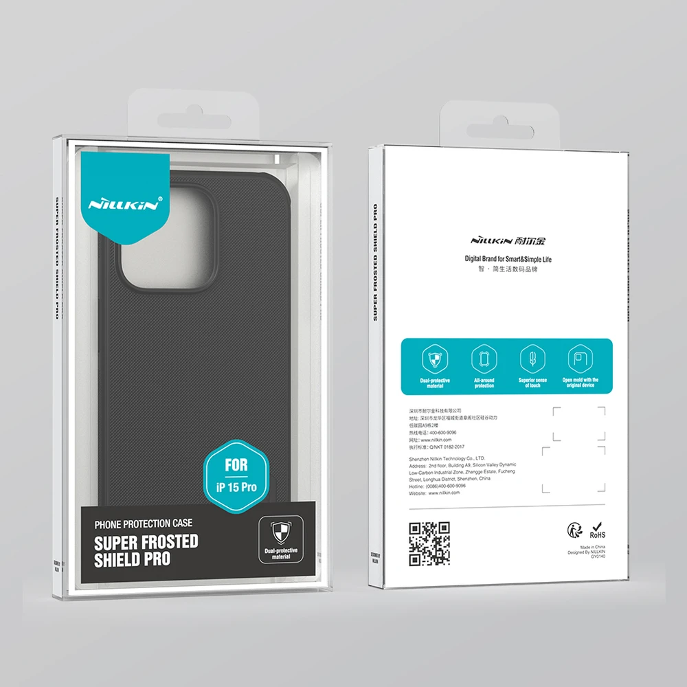 Dėklas Nillkin Super Frosted Shield Pro Apple iPhone 15 Pro raudonas