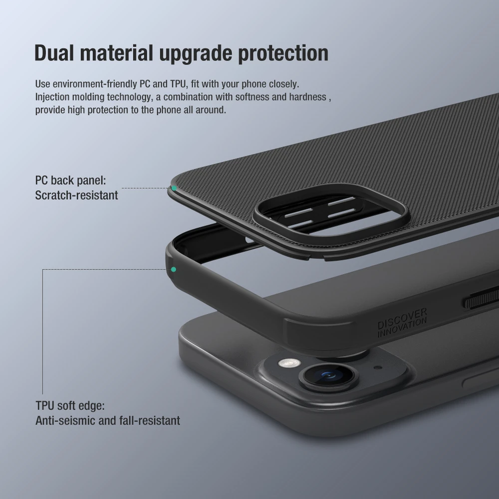 Dėklas Nillkin Super Frosted Shield Pro Apple iPhone 15 raudonas