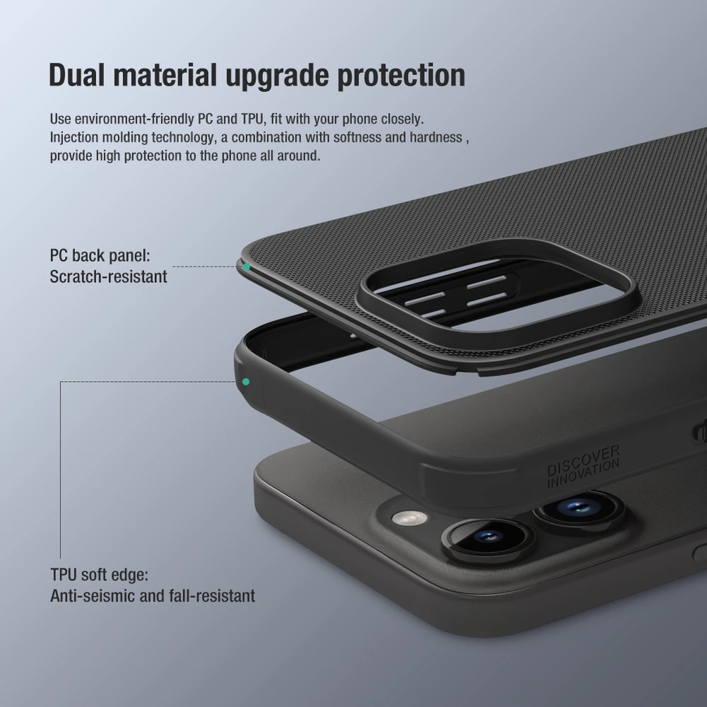 Dėklas Nillkin Super Frosted Shield Pro Apple iPhone 15 Pro Max raudonas