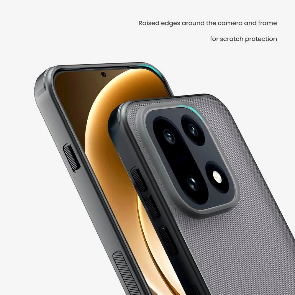 Nillkin Super Frosted PRO Back dėklas skirtas OnePlus 15 skaidrus juodos spalvos