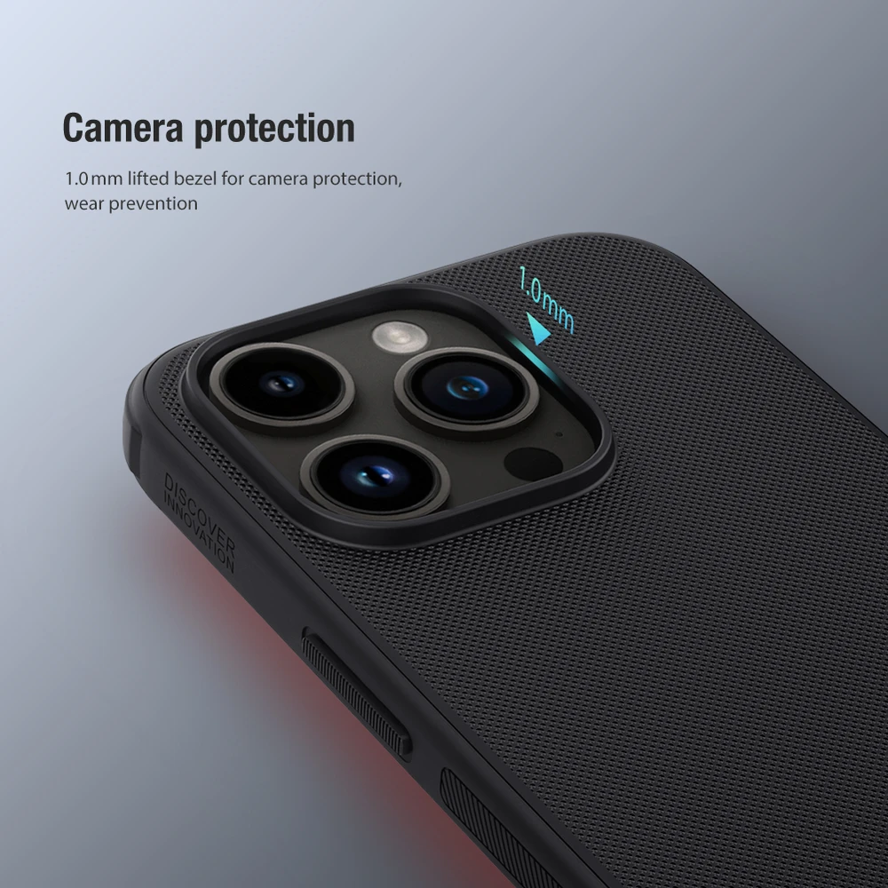 Dėklas Nillkin Super Frosted Shield Pro Apple iPhone 15 Pro raudonas