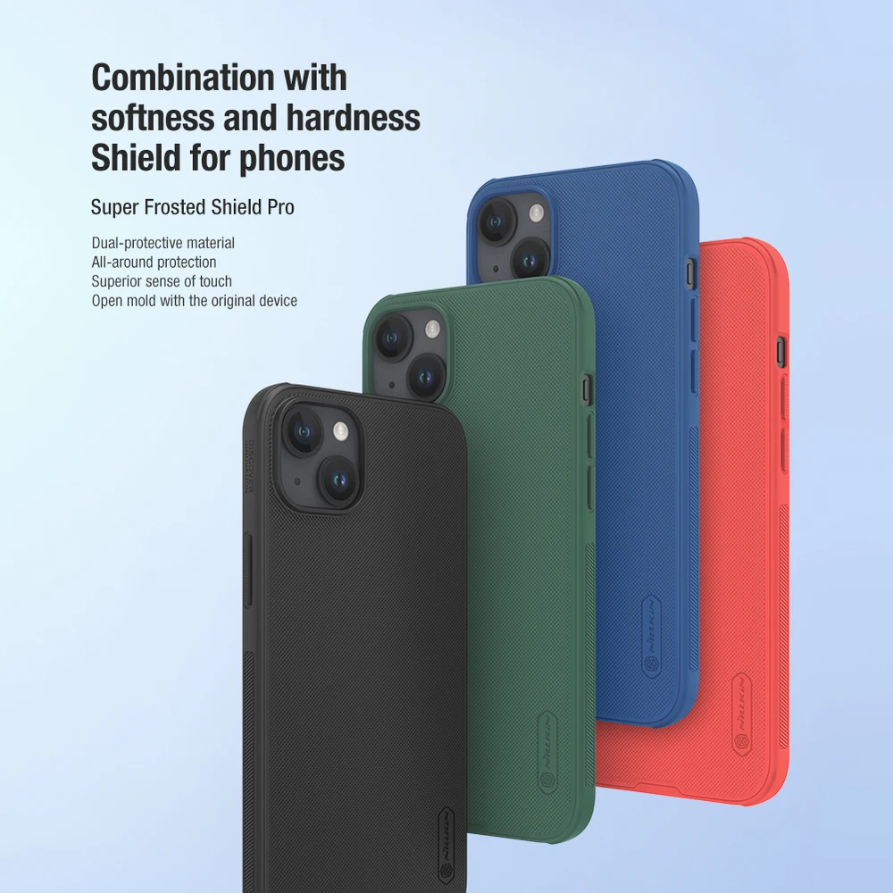 Dėklas Nillkin Super Frosted Shield Pro Apple iPhone 15 Plus žalias