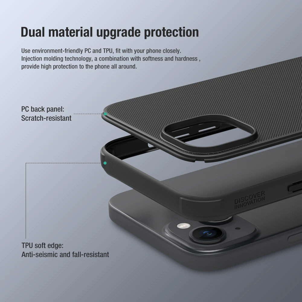 Dėklas Nillkin Super Frosted Shield Pro Apple iPhone 15 Plus žalias