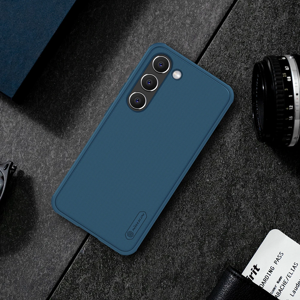 Dėklas Nillkin Super Frosted Shield Pro Samsung S916 S23 Plus 5G mėlynas