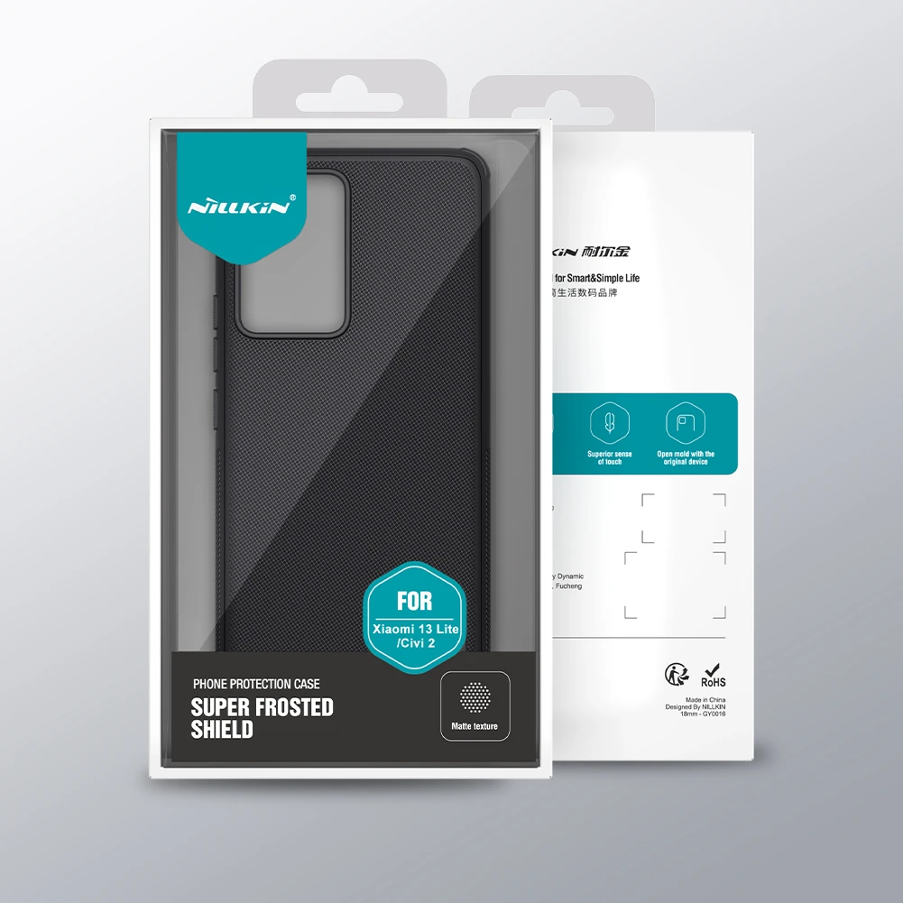Dėklas Nillkin Super Frosted Shield Pro Xiaomi 13 Lite juodas