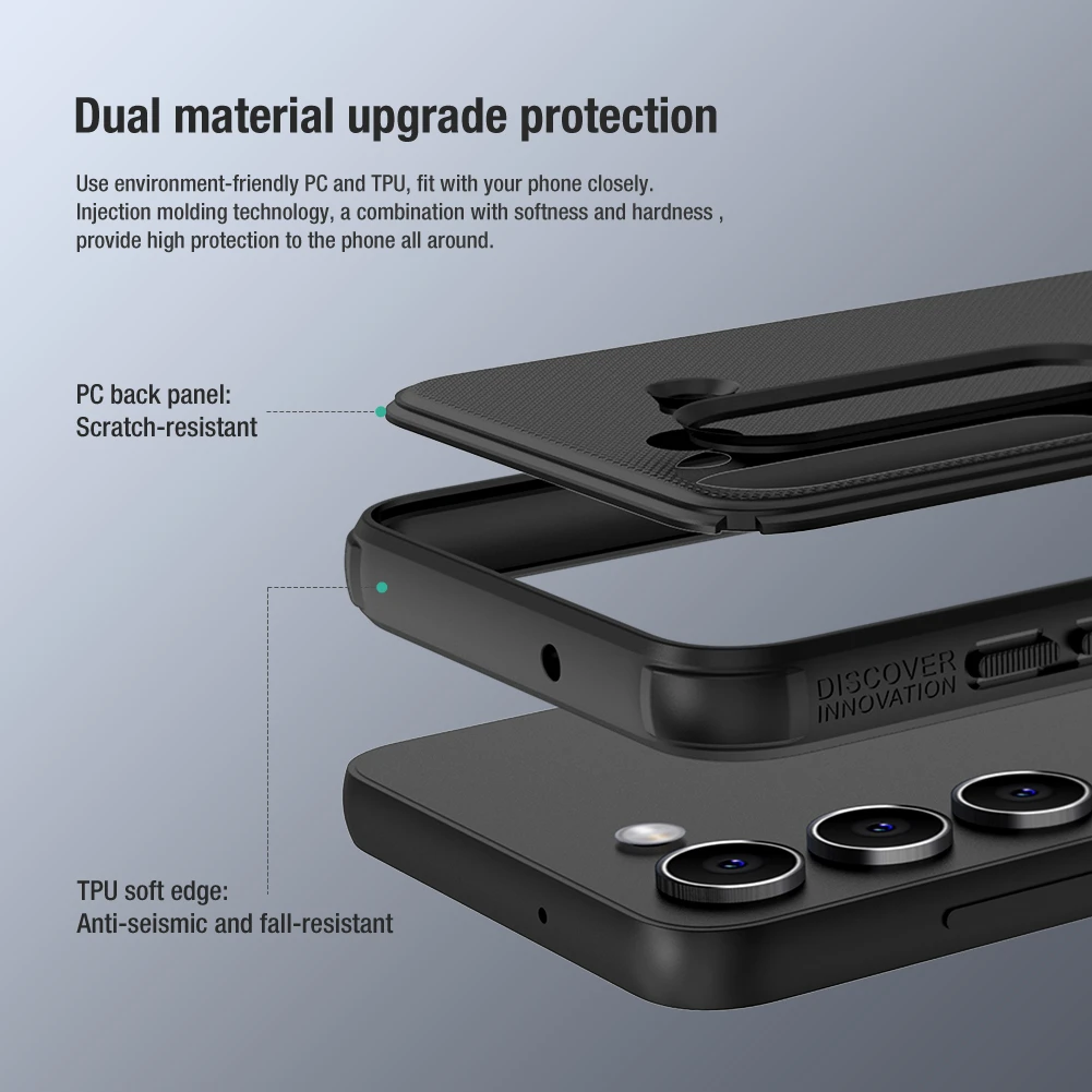 Dėklas Nillkin Super Frosted Shield Pro Samsung S916 S23 Plus 5G mėlynas