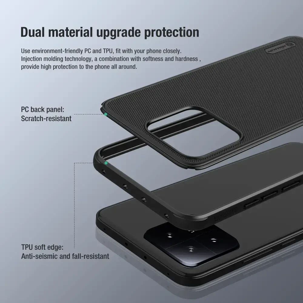 Nillkin Super Frosted PRO Back dėklas skirtas Xiaomi 13 juodos spalvos