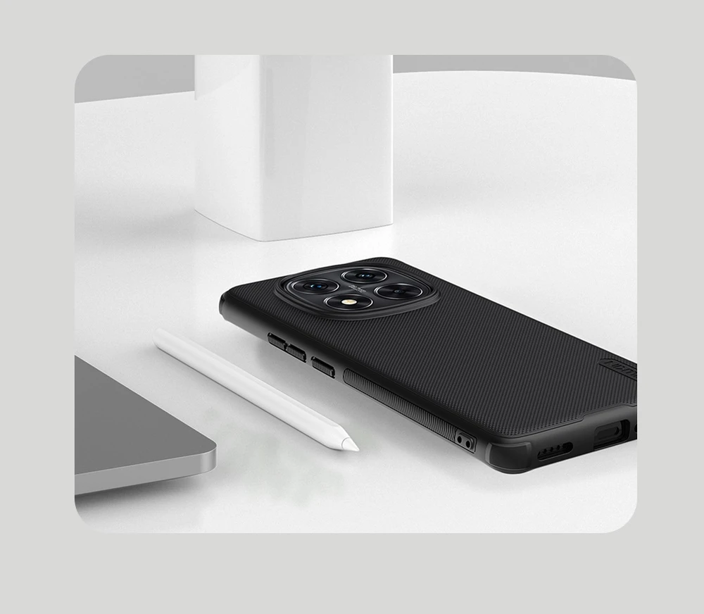 Nillkin Super Frosted PRO Magnetic Back Xiaomi Redmi Note 14 Pro+ 5G dėklas telefonui juodos spalvos