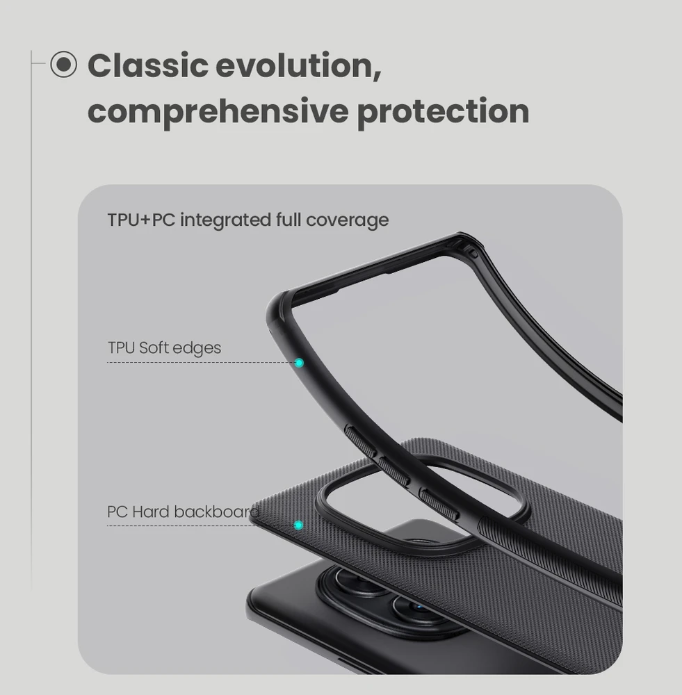 Nillkin Super Frosted PRO Magnetic Back Xiaomi Redmi Note 14 Pro+ 5G dėklas telefonui juodos spalvos