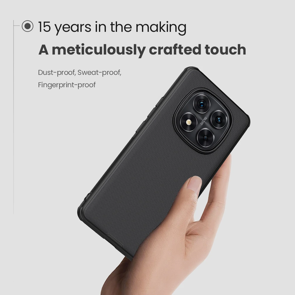 Nillkin Super Frosted PRO Magnetic Back Xiaomi Redmi Note 14 Pro+ 5G dėklas telefonui juodos spalvos