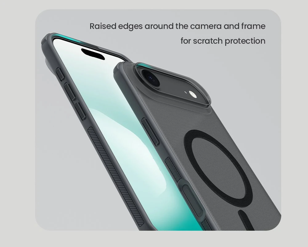Nillkin Super Frosted PRO Magnetic Back dėklas skirtas Apple iPhone Air skaidrus juodos spalvos