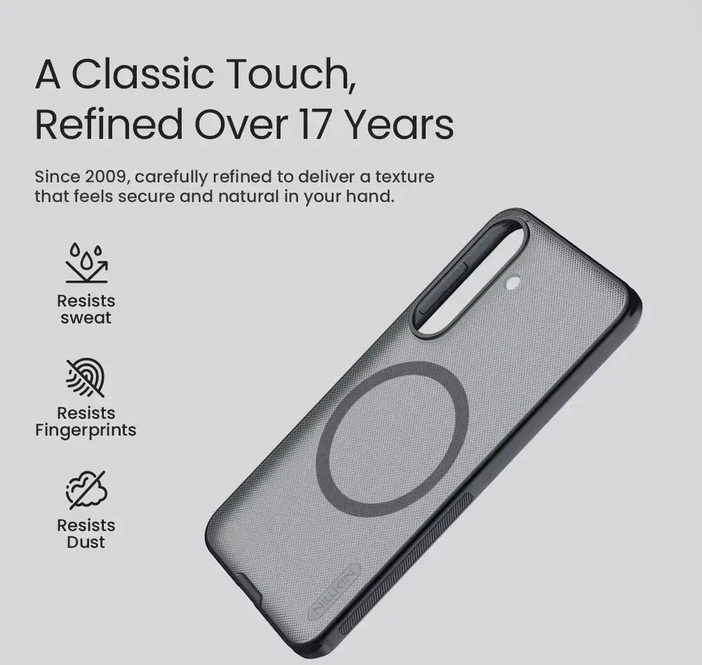 Dėklas Nillkin Super Frosted PRO Magnetic Back Cover for Samsung Galaxy S26 FE Juodas