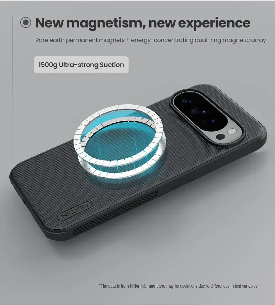 Nillkin Super Frosted PRO Magnetic Back dėklas skirtas Google Pixel 10 Pro XL juodos spalvos