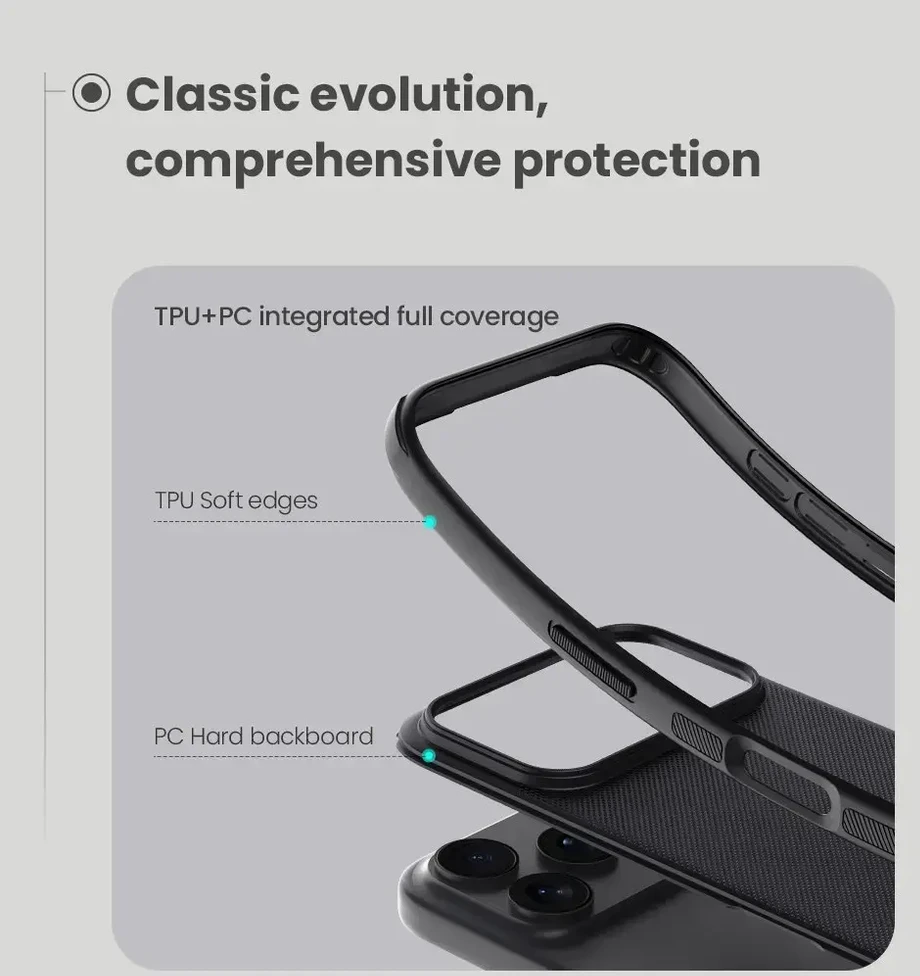 Nillkin Super Frosted PRO Magnetic Back dėklas skirtas Apple iPhone 17 Pro Max juodos spalvos