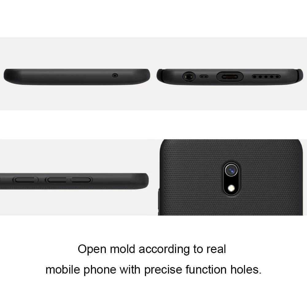 Dėklas NILLKIN matinis SHIELD STIPRESNIS DĖKLO DANGALIS + STOVAS XIAOMI REDMI 8A Juodas