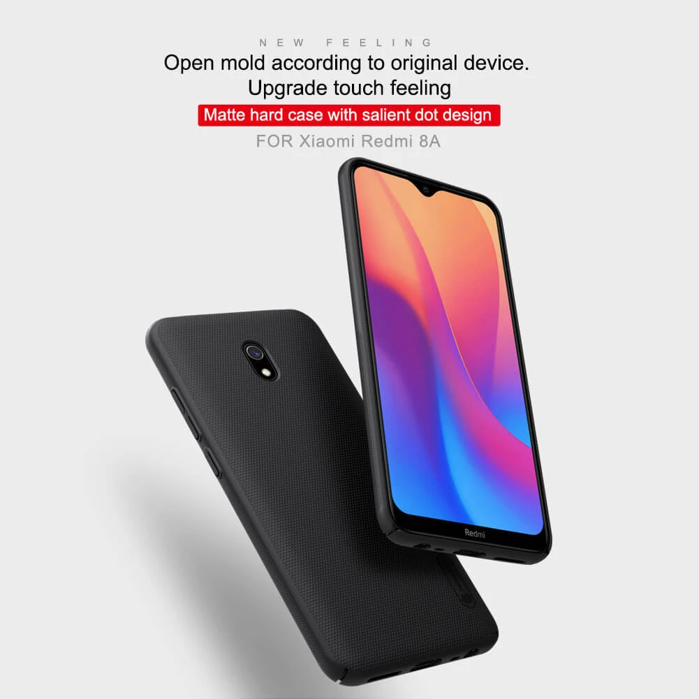 Dėklas NILLKIN matinis SHIELD STIPRESNIS DĖKLO DANGALIS + STOVAS XIAOMI REDMI 8A Juodas