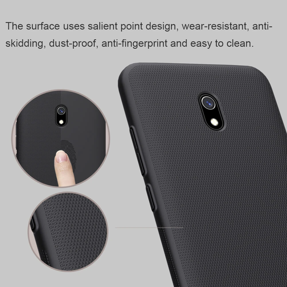 Dėklas NILLKIN matinis SHIELD STIPRESNIS DĖKLO DANGALIS + STOVAS XIAOMI REDMI 8A Juodas