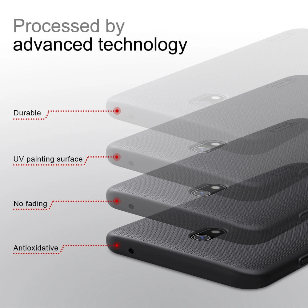 Dėklas NILLKIN matinis SHIELD STIPRESNIS DĖKLO DANGALIS + STOVAS XIAOMI REDMI 8A Juodas