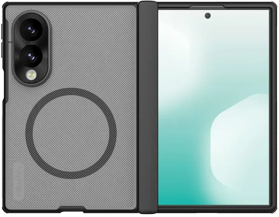 Nillkin Super Frosted FOLD Magnetic Back dėklas skirtas Samsung Galaxy Z Fold 8 skaidrus juodos spalvos