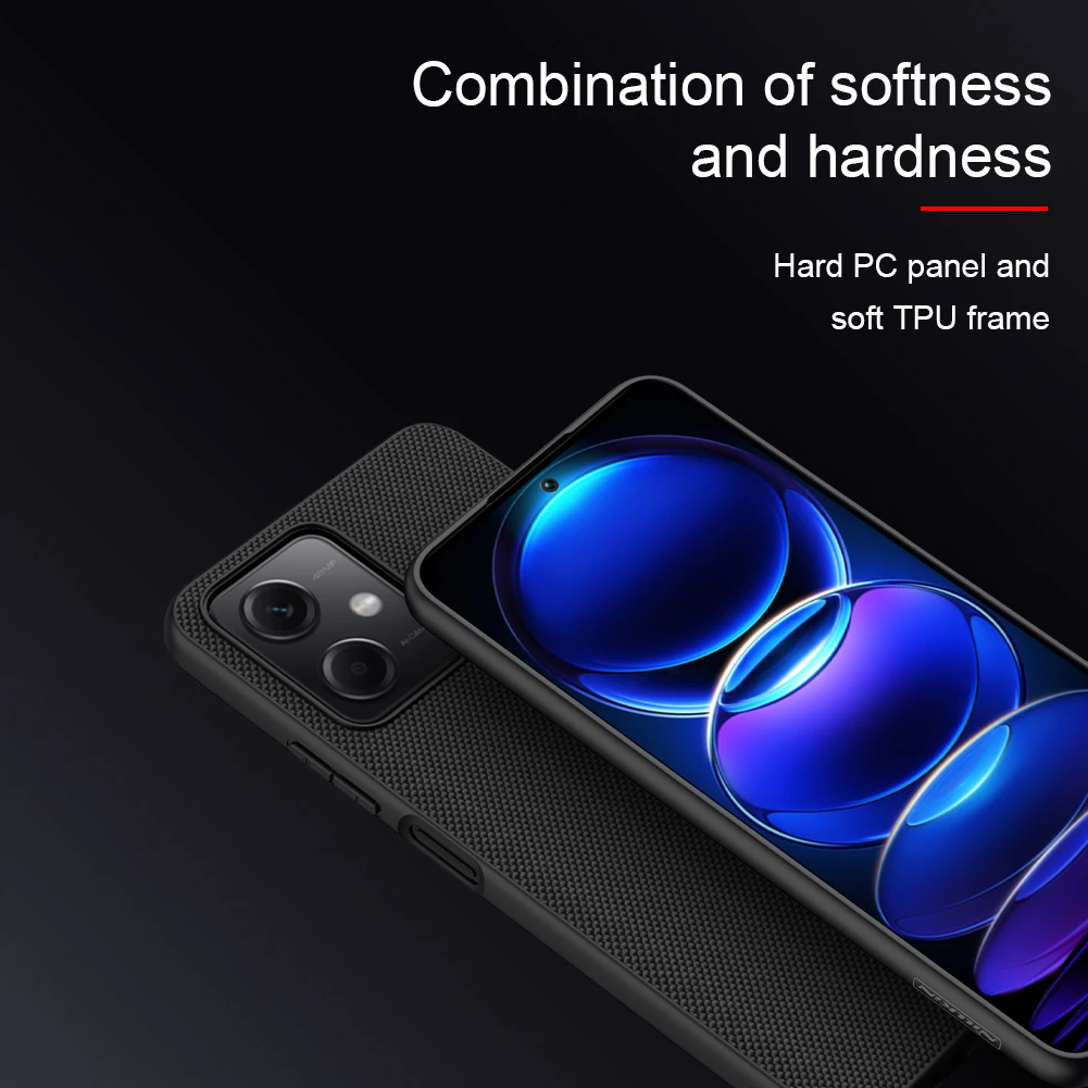 Dėklas Nillkin Textured Case Xiaomi Redmi Note 12 5G/Poco X5 5G juodas