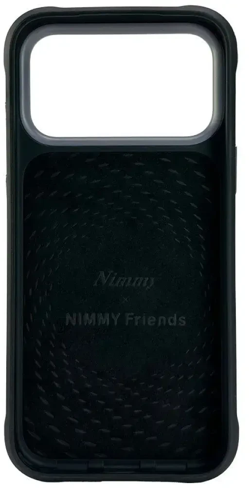 NIMMY dėklas BIG EYED GIANT PANDA, skirtas IPHONE 18 Pro/17 Pro, juodas