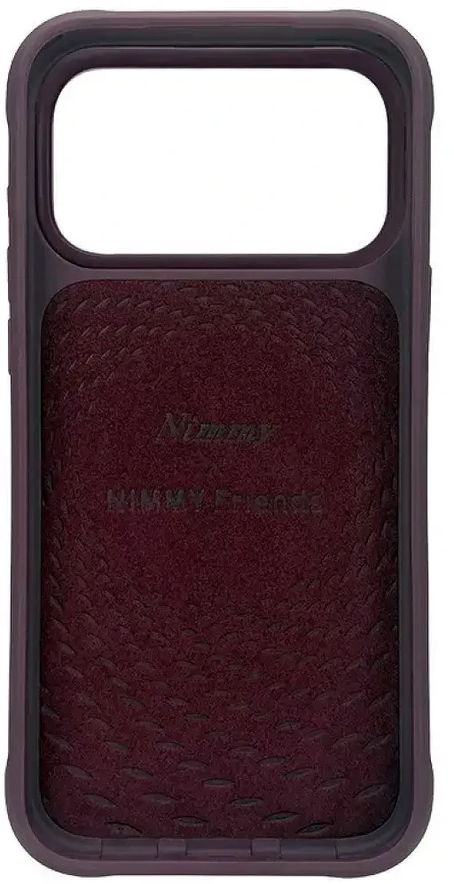 NIMMY dėklas BIG EYED LYING CREAM CAT, suderinamas su MagSafe, skirta IPHONE 18 Pro/17 Pro, purpurinė