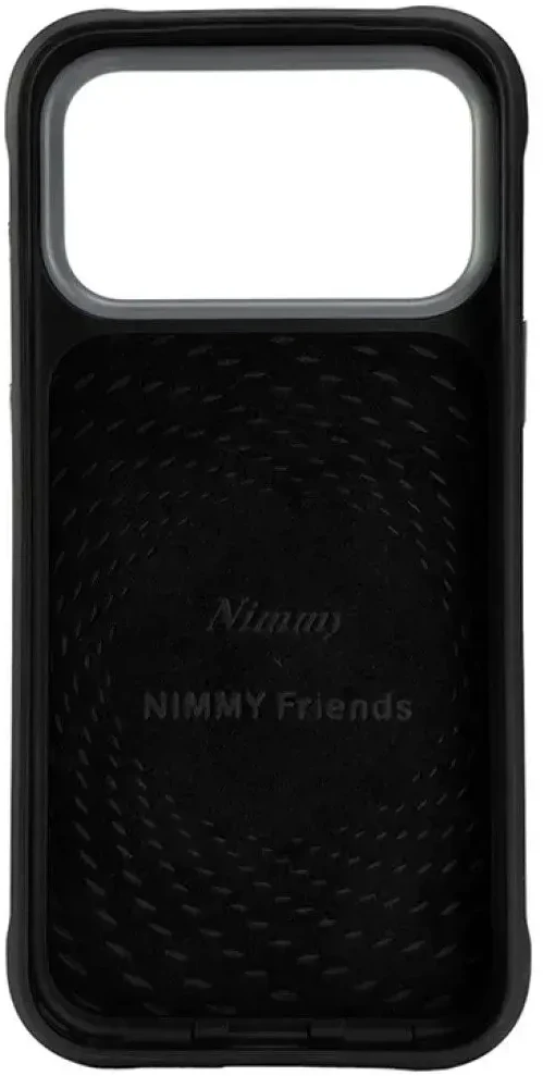 NIMMY dėklas BIG EYED LYING GIANT PANDA, suderinamas su MagSafe, skirta IPHONE 18 Pro/17 Pro, juodas