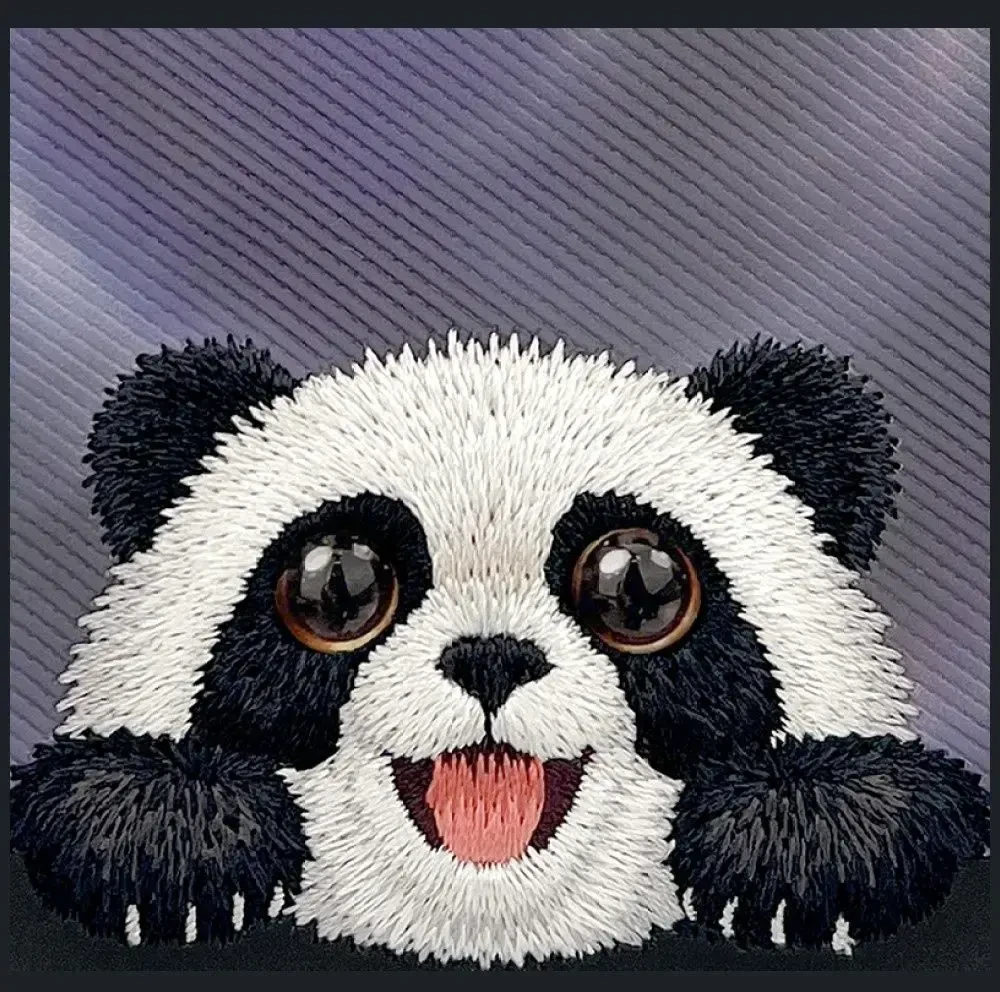 NIMMY dėklas BIG EYED LYING GIANT PANDA, suderinamas su MagSafe, skirta IPHONE 18 Pro/17 Pro, juodas