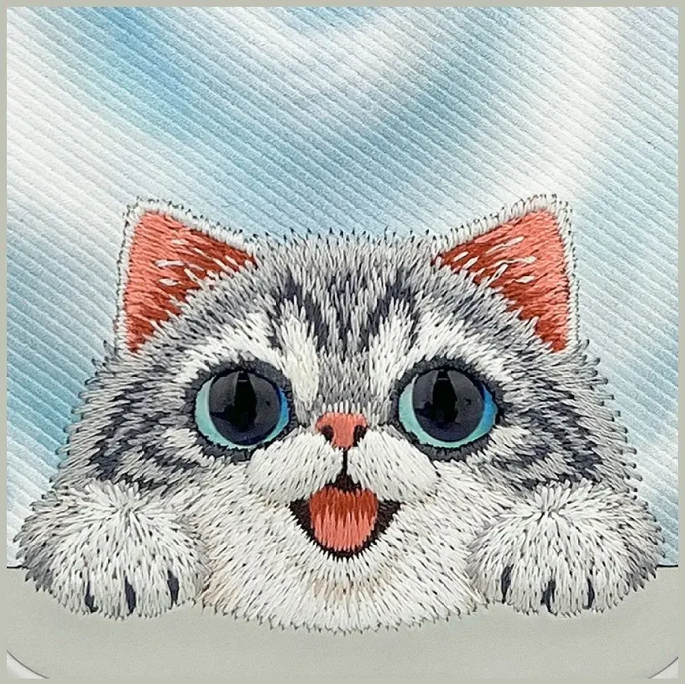 NIMMY dėklas BIG EYED LYING Sidabrinis SHADED CAT suderinamas su MagSafe, skirtas IPHONE 18 Pro Max/17 Pro Max, pilkas
