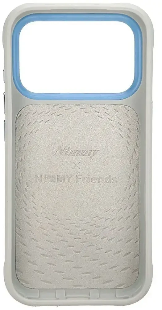 NIMMY dėklas BIG EYED LYING Sidabrinis SHADED CAT, suderinamas su MagSafe, skirtas IPHONE 18 Pro/17 Pro, juodas