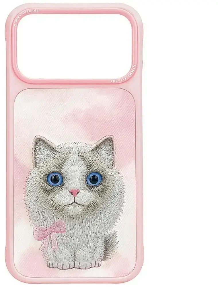 Dėklas NIMMY case BIG EYED RAGDOLL for IPHONE 18 Pro/17 Pro pink