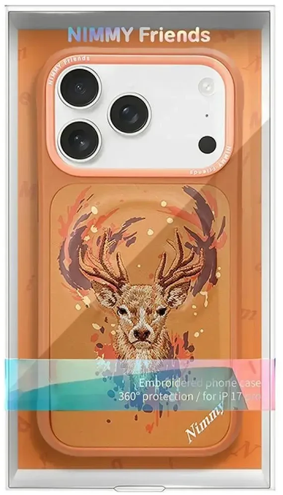 NIMMY dėklas DEER, suderinamas su MagSafe, skirtas IPHONE 18 Pro Max/17 Pro Max, oranžinis