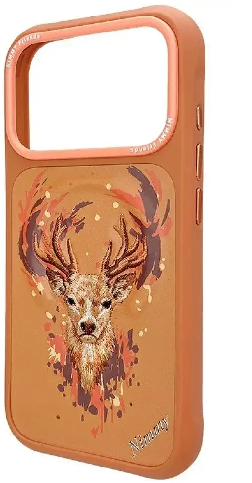 NIMMY DEER dėklas, suderinamas su MagSafe, skirtas IPHONE 18 Pro/17 Pro, oranžinis