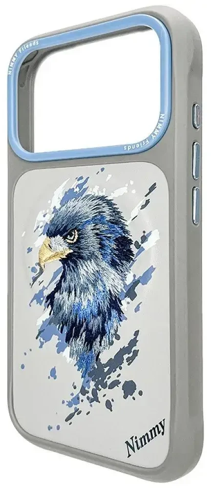 NIMMY dėklas EAGLE, suderinamas su MagSafe, skirtas IPHONE 18 Pro/17 Pro, pilkas