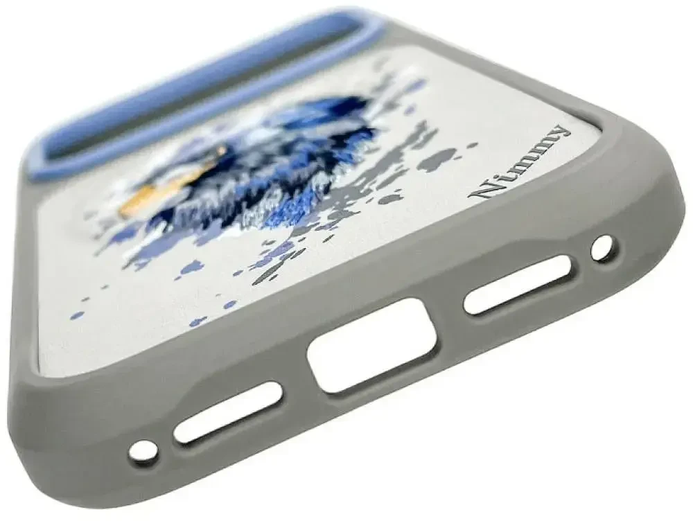 NIMMY dėklas EAGLE, suderinamas su MagSafe, skirtas IPHONE 18 Pro/17 Pro, pilkas