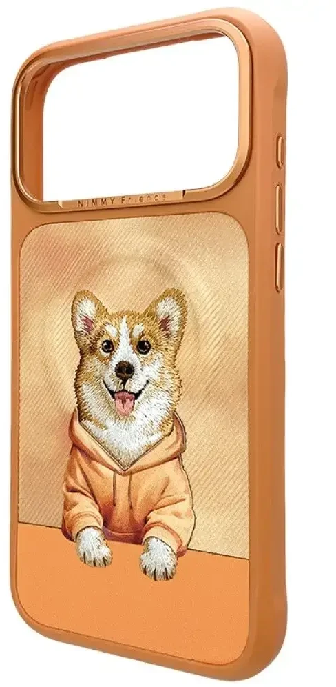 NIMMY dėklas GENTLE PETS SERIES DOG, suderinamas su MagSafe, skirtas IPHONE 18 Pro Max/17 Pro Max, oranžinis