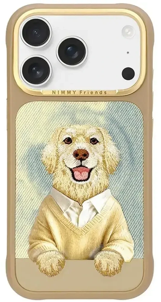 NIMMY dėklas GENTLE PETS SERIES DOG, suderinamas su MagSafe, skirtas IPHONE 18 Pro/17 Pro, ruda