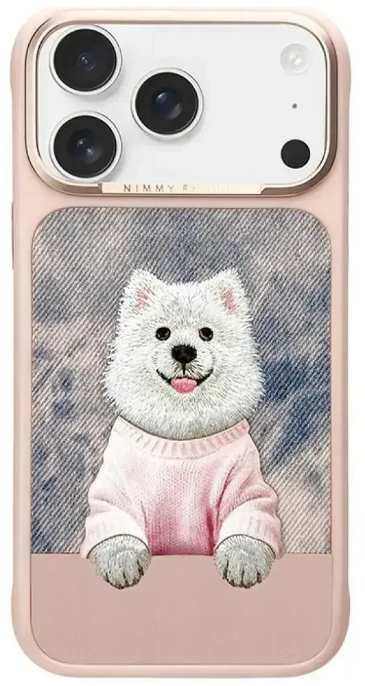 NIMMY dėklas GENTLE PETS SERIES DOG, suderinamas su MagSafe, skirtas IPHONE 18 Pro/17 Pro, rožinis